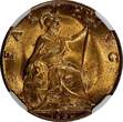 United Kingdom 1920 Farthing 1920 Great Britain George V Bronze  NGC MS63 RB More RED KM# 808.2 (2)
