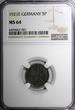 5 Pfennig Germany - Empire Iron 1921 E  NGC MS64 SCARCE MINT TOP GRADED KM# 19(1)