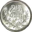 25 Öre Sweden Gustaf V Silver 1933 G  BETTER DATE NGC MS65 BU COIN KM# 785 (12)