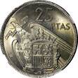 50 Pesetas SPAIN Francisco Franco 1957 (67)  NGC MS63 Better Date KM# 788 (045)
