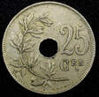 25 Centimes BELGIUM Albert I Copper-Nickel 1922  Legend in Dutch KM# 69 (664) Uncertified