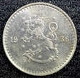 FINLAND Copper-Nickel 1936 S 25 Penniä BU Coin KM# 25 (23 025) Uncertified