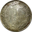 1 Franc Belgium Albert I Silver 1913  Dutch 23 mm High Grade KM# 73.1 (22 219) Uncertified