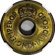 1 Penny Fiji George VI Brass 1943 S  NGC MS64 San Francisco Mint KM# 7a (030)