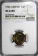 United Kingdom 1932 Farthing 1932 Great Britain George V (1910-1936) Bronze  NGC MS64 BN KM# 825 (045
