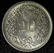 20 Rappen Switzerland Copper-Nickel 1969 B  UNC KM# 29a (23 585) unz