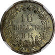 16 Skilling Rigsmont Denmark Frederik VII Silver 1858 FK-VS  NGC MS63 KM# 765(12)