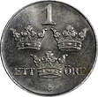 1 Öre Sweden Gustaf V Iron 1947  Choice Unc KM# 810 (21 863) Uncertified