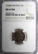 5 Centesimi ITALY Vittorio Emanuele III Bronze 1938 XVI R  NGC MS64 BN KM# 73 (5)