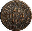 1708 Denga 1708 RUSSIA PETER I Copper 1/2 Kopek 3,20 g.Better Date KM# 115 (6841) Uncertified
