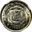 10 Centavos Dominican Republic Duarte 1984 MO  NGC MS64 Human Rights KM# 60 (50)