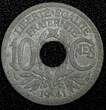 10 Centimes FRANCE Zinc 1941  WWII Issue ch.XF KM# 897 (24 936) Uncertified