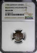 Denier Germany BRUNSWICK-WOLFENBÜTTEL 1758 1  NGC MS64 BN TOP GRADED KM#948 (079)