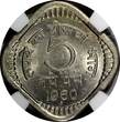 India-Republic 1960 (B) 5 Naye Paise NGC MS63 TOP GRADED KM# 16 (047)