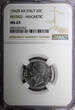20 Centesimi Italy 1942 R XX  NGC MS63 MAGNETIC REEDED EDGE WWII KM# 75b (52)