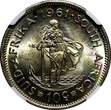 10 Cents South Africa Silver Jan van Riebeeck 1961  NGC MS64 1st Year KM# 60 (2)