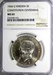 5 Kronor SWEDEN Silver 1966 U  NGC MS65 Constitution Reform 1 YEAR TYPE KM#839(6)