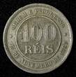 100 Reis BRAZIL Copper-Nickel 1889  27 mm 1st Year Type KM# 492 (27 814) Uncertified