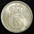 10 Øre Denmark Christian X Silver 1918 VBP; GJ  Last Year UNC KM# 818.1 (23 849) unz