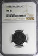 SWEDEN Gustaf V Iron 1948 2 Ore NGC MS62 KM# 811 (088)