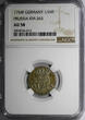 Germany 1/24 Thaler German States PRUSSIA 1754 F  NGC AU58 LIGHT TONING KM# 263 (013)