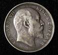 Rupee India-British Edward VII Silver 1905 B  AR-(.917) TONED KM# 508 (27 566) Uncertified