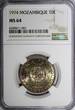 10 Escudos Mozambique Copper-Nickel 1974  NGC MS64 KM# 79b (001)