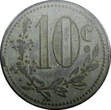 10 Centimes ALGERIA Zinc 1917  30 mm XF KM# TnA7 (23 180 ) Uncertified