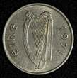 5 Pence Ireland Republic Copper-Nickel 1971  Bull KM# 22 (28 025) Uncertified