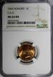 1 Centavo Dominican Republic Bronze 1969  NGC 64 RD F.A.O. RED TONING KM# 32 (02)
