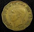 United Kingdom 3 Pence Great Britain George VI 1937  1st Year Type KM# 849 (24 181) Uncertified