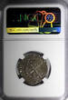 FRANCE Charles VI 1380-1422 Silver FLORET NGC AU50 Tours Duplessy-417B (010)