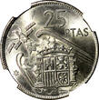 5 Pesetas SPAIN Francisco Franco 1957(67)  NGC MS63 BETTER DATE KM#786 (49)
