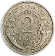 2 Francs France Aluminum 1945 - C  Key Date Toned 27mm KM# 886a.3 (4117) Uncertified