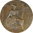 United Kingdom 1916 Farthing 1916 Great Britain George V Bronze  KM# 808.1 (24 914) Uncertified