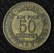 50 Centimes FRANCE Aluminum-Bronze 1921  KEY DATE KM# 884 (27 990) Uncertified