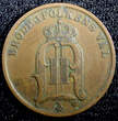 Bronze SWEDEN Oscar II  1896 2 Ore Large Letters KM# 746 (23 118) Uncertified