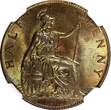 United Kingdom 1/2 Penny GREAT BRITAIN Victoria Bronze 1901  NGC MS64 BN TONING KM# 789 (017)