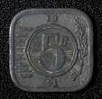5 Cents Netherlands Wilhelmina I Zinc 1941  WWII Issue KM# 172 (27 954) Uncertified