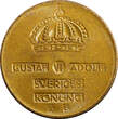 Bronze Sweden Gustaf VI  1956 TS 2 Ore GEM BU Toned KM# 821 (21 957) Uncertified