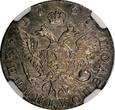 Russian Federation  RUSSIA Catherine II Silver 1767 MMD EI Polupoltinnik NGC AU55 Toned SCARCE C#65a