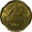 10 Francs France Aluminum-Bronze 1951  NGC MS65 KM# 915.1 (037)