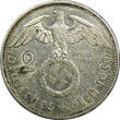 Mark Germany - Third Reich Silver 1939 A 2 Reichs  Hindenburg KM# 93 (22 412) Uncertified