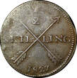 1/2 Skilling Sweden Carl XIV Johan Copper 1827  Mintage-800,000 KM# 596 (21 018) Uncertified