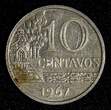 10 Centavos Brazil Copper-Nickel 1967  1 Year Type XF KM# 578.1 (27 613) Uncertified