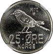 Norway Olav V 1970 25 Ore NGC MS64 PROOF LIKE TOP GRADED COIN BY NGC KM# 407 (1)