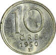10 Öre 1950 Sweden Gustaf V (1907-1950) Silver 1950  GEM BU KM# 813 (22 058) Uncertified