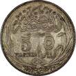 5 Piastres Egypt Hussein Kamel Silver 1917 H  Heaton