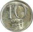 10 Öre Sweden Gustaf V (1907-1950) Silver 1945 G  UNC KM# 813 (22 065) unz