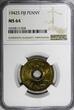 1 Penny Fiji George VI Brass 1942 S  NGC MS64 San Francisco Mint KM# 7a (028)